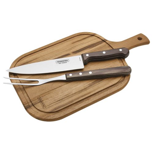 Jgo Asador 3Pzas Blister Oscuro Poly Tra