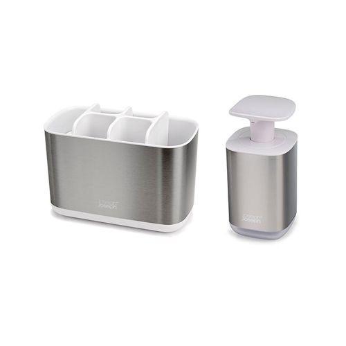 Set De Organizador Easystore Inox + Dispensador Presto Inox