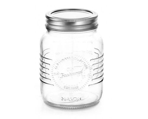 Frasco Con Tapa Metalica Transparente