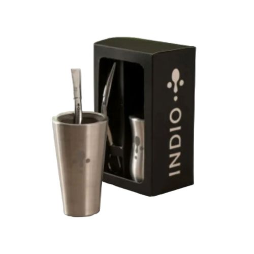Kit De Terere Guampa Palo Santo Bombilla Alpaca Pico Ancho