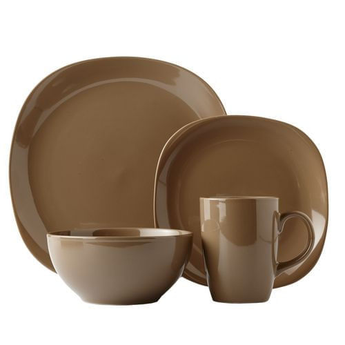 Vajilla 16Pzas Quadro Mocha