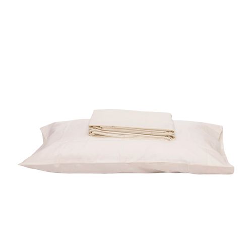 Sabana Jgo Q Basico 180  Hilos  Ivory