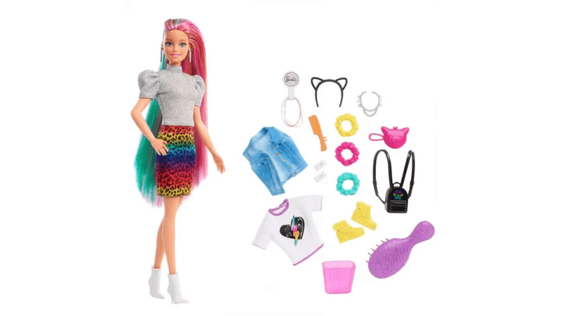 Barbie peinados arcoiris online