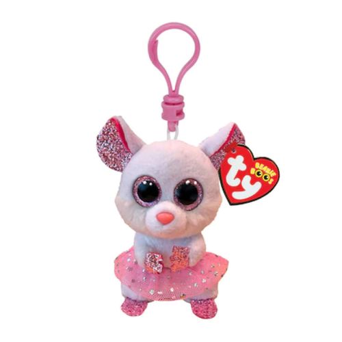 Ty Beanie Boos Nina Ratona Bailarina Blanca Clip