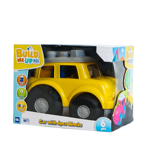 Bloques Maxi 6Pcs Con 1 Auto 3 Surtidos