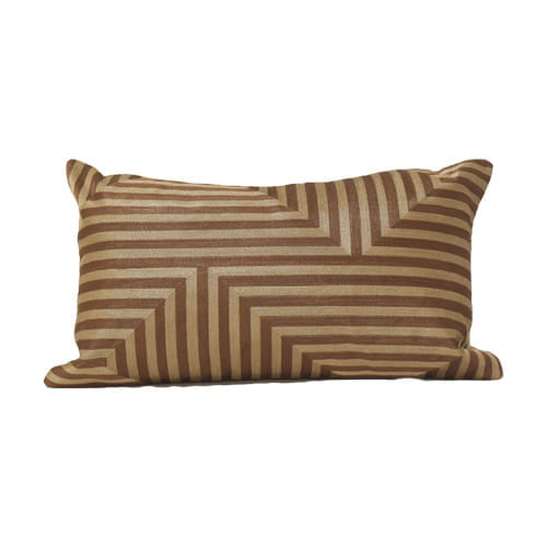 Almohadon Forro 35X60Cm Café Geometrico