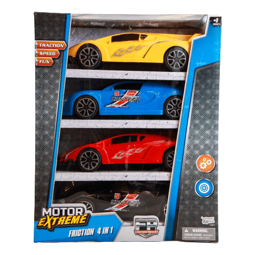 Set De 4 Autos A Friccion 1 24