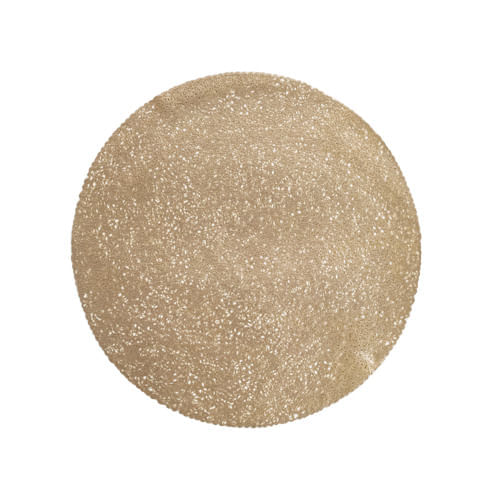 Individual Redondo 38 Cm Brillo Dorado