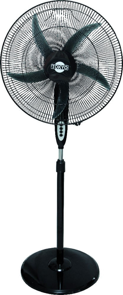 Ventilador Tokyo De Pie Negro Bravisimo 3 Vel 20-Base Redond - Nueva ...