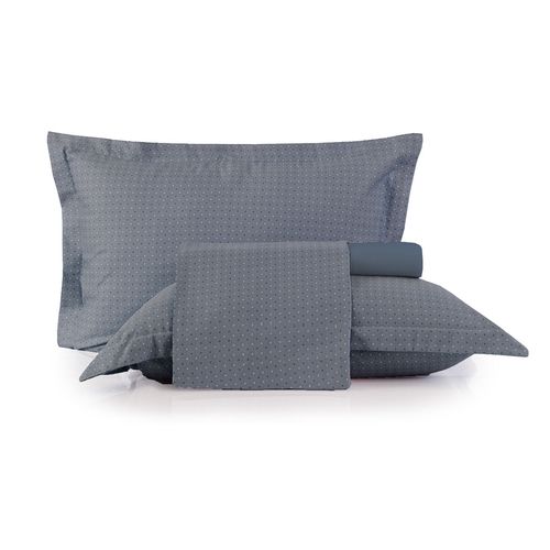 Jgo De Sábana 3Pc Tacto Satinado 150X240 Azul Provenzal
