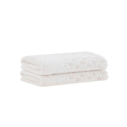 Juego 2Pzs Mano Crystal  Blanco  30X50