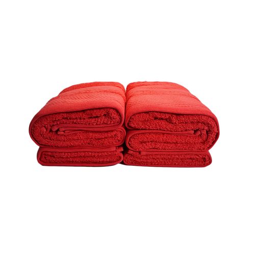 Juego 4Pz Toalla Americana Rojo