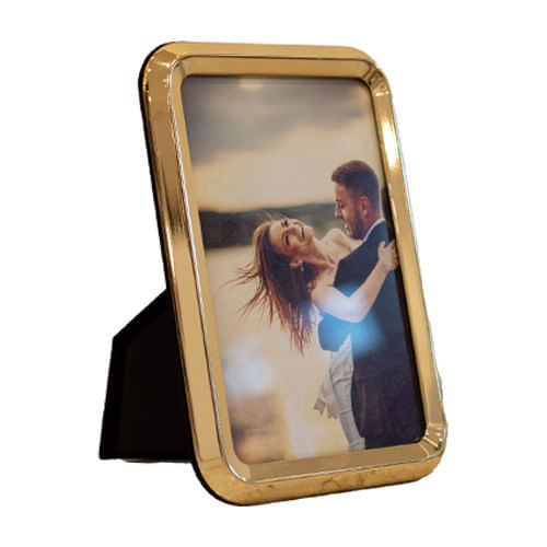 Portaretratro 5X7 13X18 Gold Tone Steel Photo Frame
