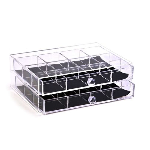 Organizador P Joyas 2 Cajones 12 Div C Uno Acrilico