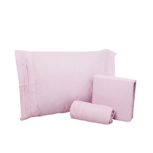 Jgo De Sabanas Queen Con Bordado 160X200X36 Malva