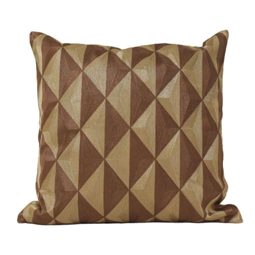 Almohadon Forro 50X50Cm Café Triangulos