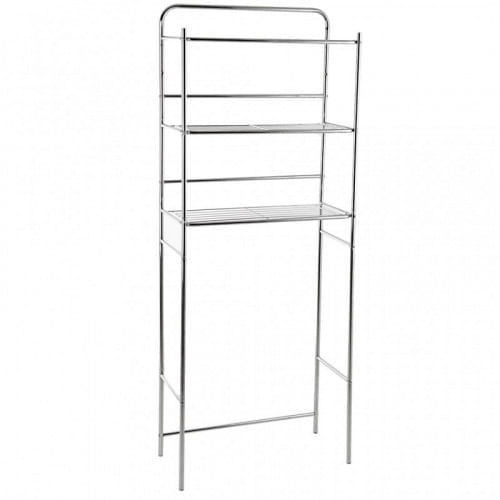 Repisa Organizadora P/Inodoro C/Base Vidrio 3 Niveles Cromad