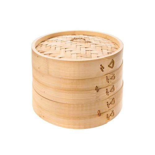 Vaporera De Bambú 20 Cm Dos Niveles Nikko