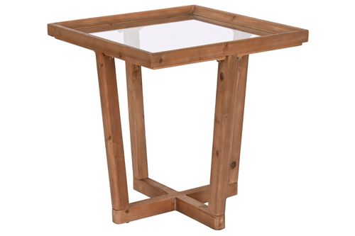 Mesita Auxiliar Abeto Cristal 58X58X60 Natural