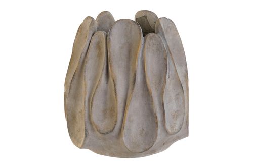 Macetero Cemento 34X34X36 Desgastado Gris