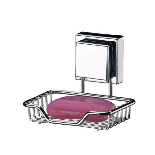 Jabonera Con Ventosa - Acero Inoxidable