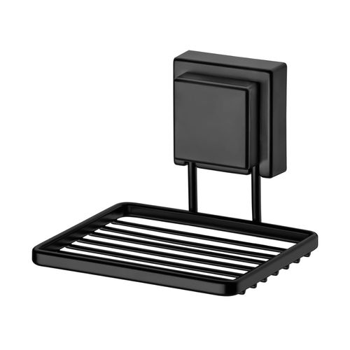 Jabonera Con Ventosa - Negro Mate