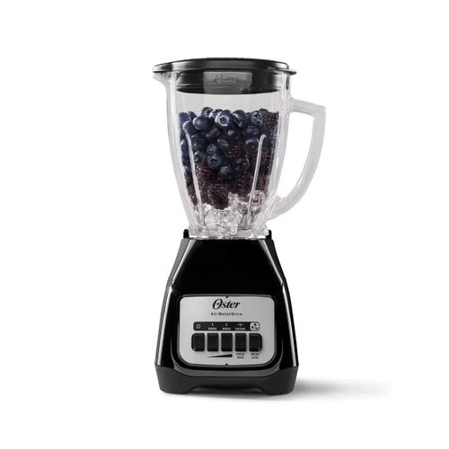 Licuadora Oster 2 V Más Pulso Y Jarra De Vidrio 550 W Color Negro