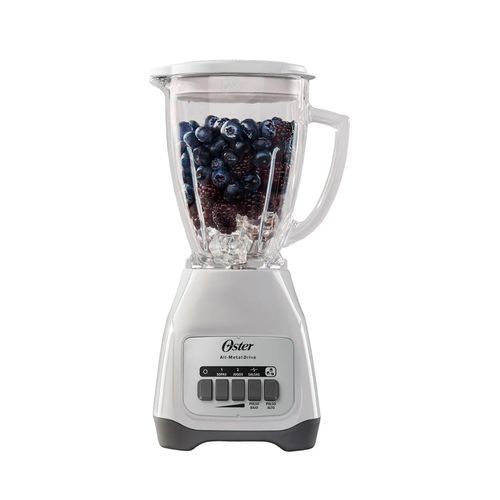 Licuadora Oster 2 V Más Pulso Y Jarra De Vidrio 550 W Color Blanco