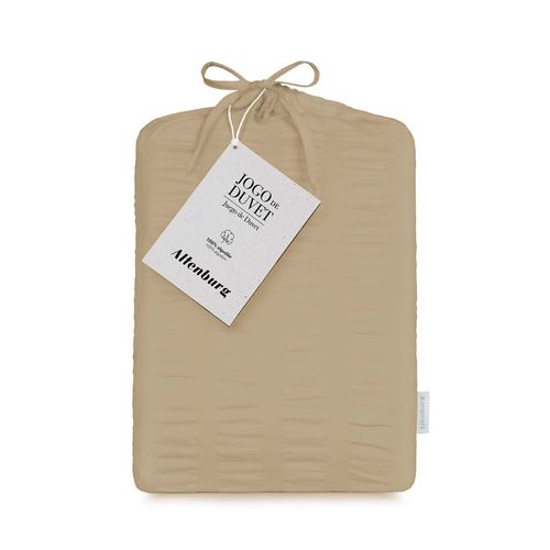 Juego Duvet 3Pc Algodón Lux 200 Hilos Madhya  260X240 Beige