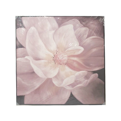 Cuadro Flor 90Cmx90Cm Marco Negro