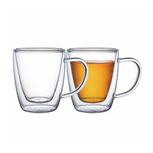 Juego de Tazas Con Manija Vidrio 2Pz Tramontina