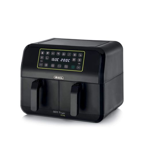 Freidora De Aire Dual C Deshidratador Doble Bandeja 8L-Digital Negro