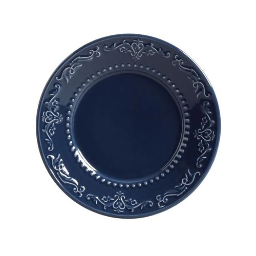 Plato Postre Acanthus Deep Blue
