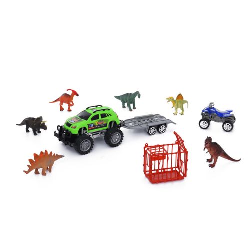 Set De Juego Dinosaurios Auto Friccion Moto Accesorios