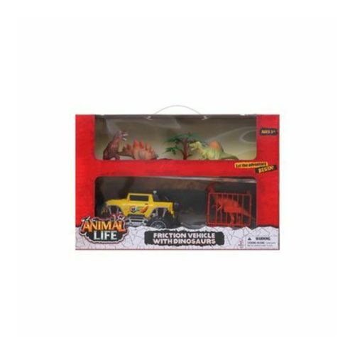Set De Juego Dinosaurios Auto Friccion Accesorios