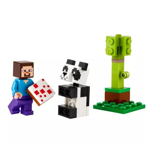 Minecraft Steve Y Bebé Panda