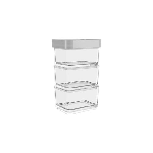 Pote De Plastico Micro Trio 300Ml Clear Natural