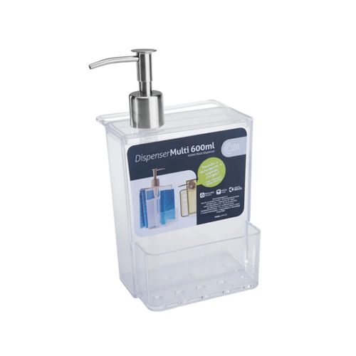 Dispensador De Jabon De Plastico Multi 600Ml Cristal