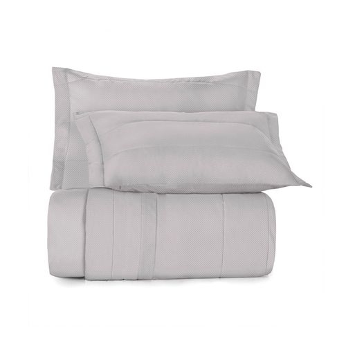Juego Cubrecama 3Pz Algodón Lux 200 Hilos Básica 270X250 Gris Inspiración