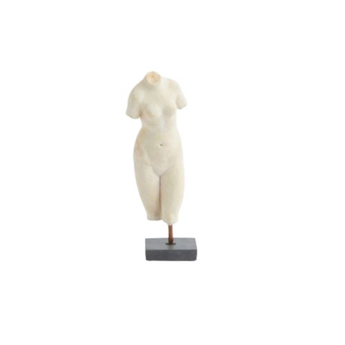Figura Cuerpo Mujer  Crema Negro