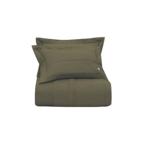 Juego Cubrecama 3 Pzs Liso 300 Hilos Básica 300X280 Oliva