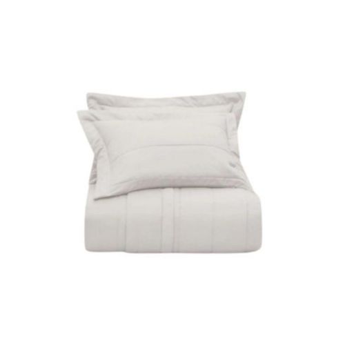 Juego Cubrecama 3 Pzs Liso 300 Hilos Básica 300X280 Blanco