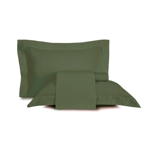 Juego De Sábanas Liso 4 Pzs 300 Hilos 280X270 Oliva