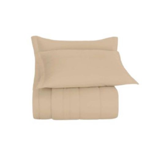 Juego Cubrecama 3Pz Algodón Lux 200 Hilos Versalhes 280X270 Beige Caramelo