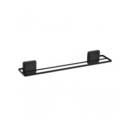 Toallero 45Cm Con Adhesivo - Negro Mate