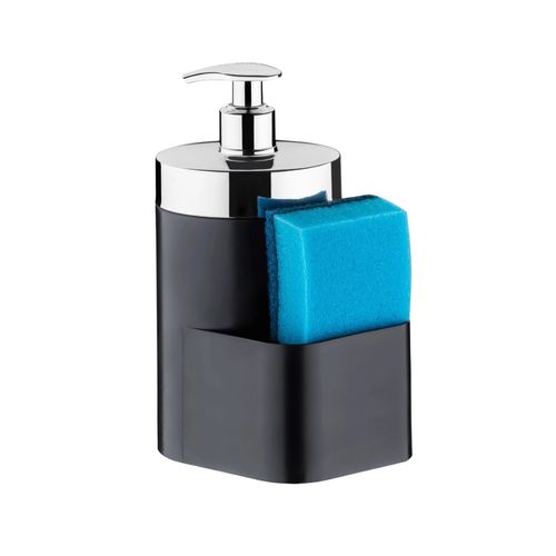 Dispensador De Jabon Liquido Y Porta Esponja 500Ml - Blackcromado