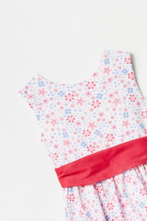 Vestido Satinado Flores