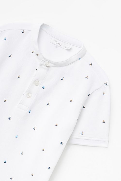 Remera Polo Mc Mini Print Barco