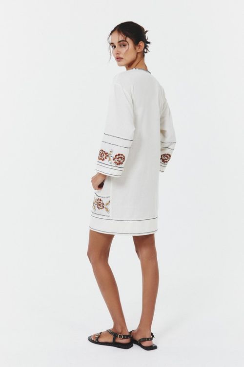 Vestido Bolsillos Bordado
