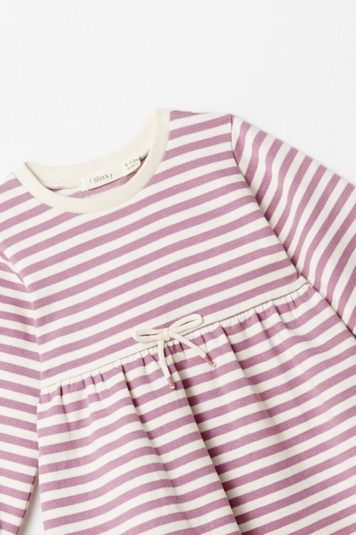 Vestido Ba Fleece Rayas
